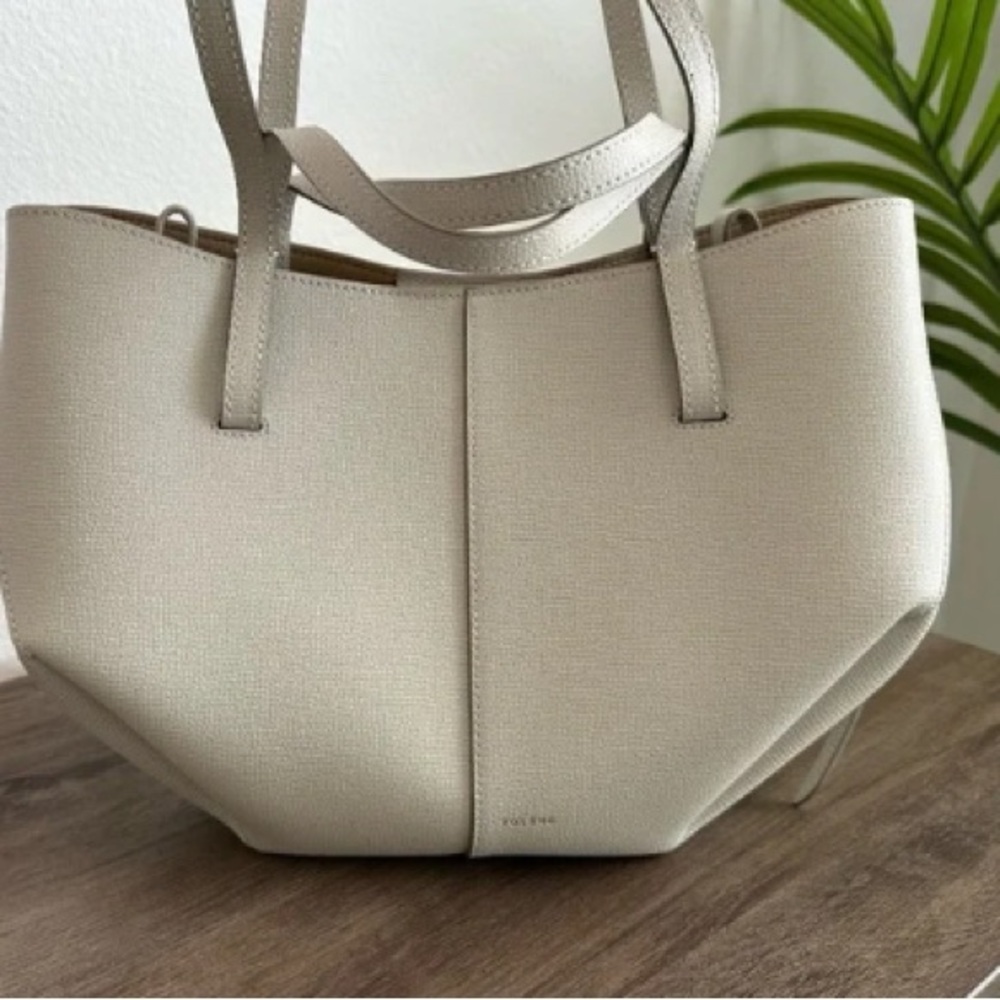 Authentic Polène Cyme textured Cream Bag